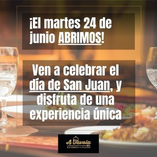 ✨“Brinda por los nuevos comienzos bajo las estrellas. Este San Juan, déjate sorprender por una experiencia gastronómica inolvidable.”✨

➡️El martes 24 de junio, OS ESPERAMOS, para que celebréis el Día de San Juan🍕❤️